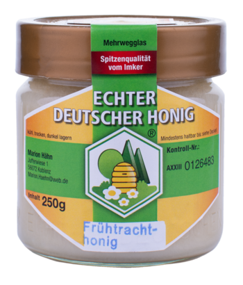Produktfoto: Bienenhonig Frühtracht 250g