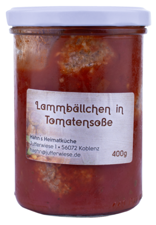 Produktfoto: Lammbällchen in Tomatensosse