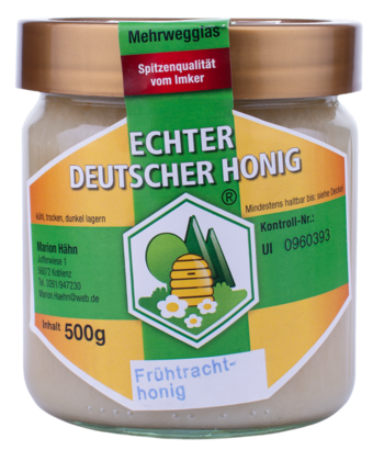 Produktfoto: Bienenhonig Frühtracht 500g