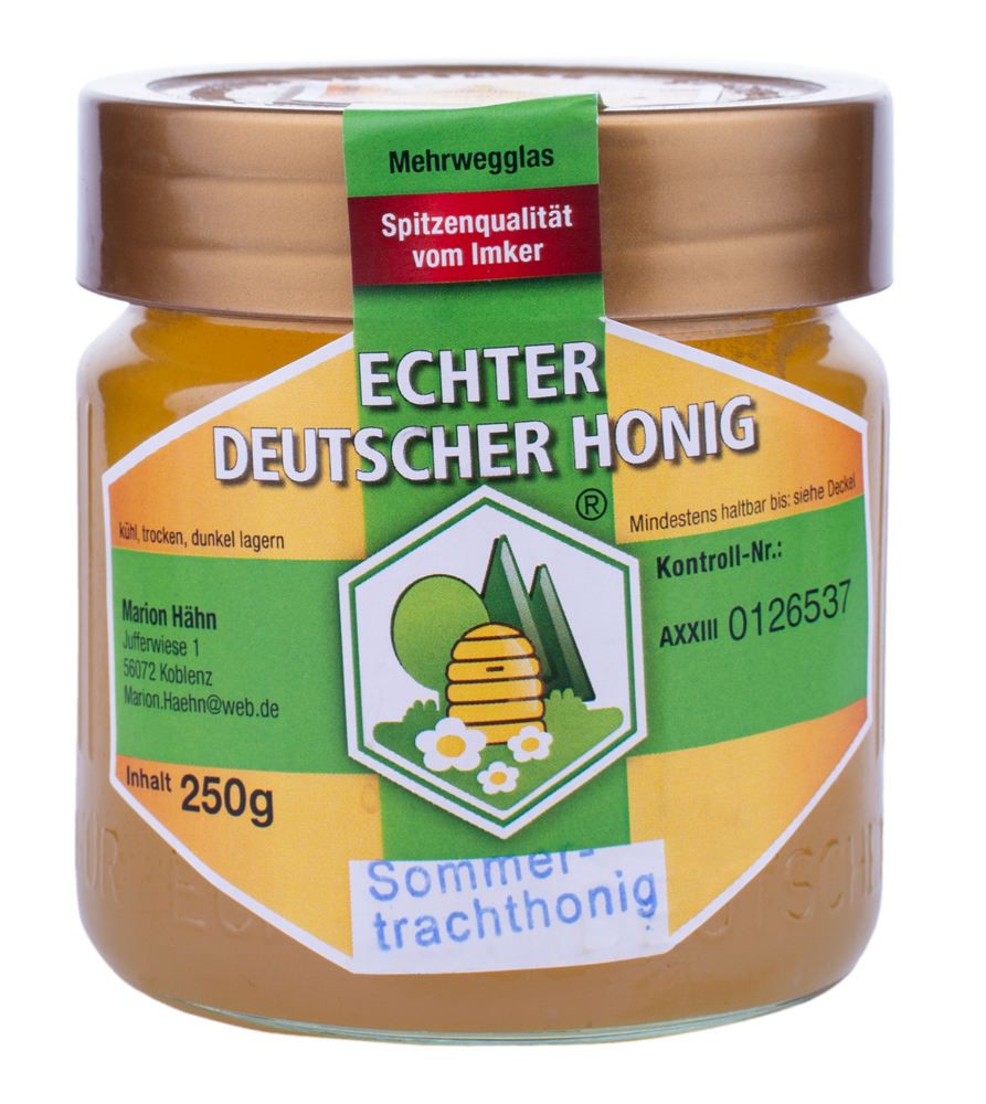 Produktfoto: Bienenhonig Sommertracht 250g